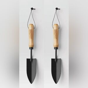 Smith & Hawken Narrow Garden Trowel 2 Pack Metal Digging Shovel Wood Handle